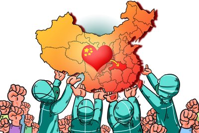 Chinesische Macht in der Epidemie